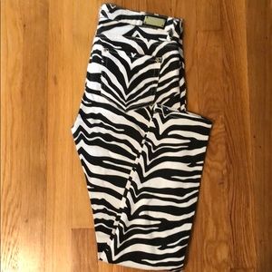 Zara zebra print stretch pants